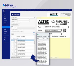 NiceLabel 10 Designer Pro verwerkt serienummers uit een Excel-bestand voor het automatisch afdrukken van labels met variabele gegevens